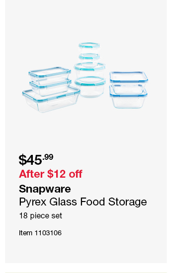 Snapware Pyrex Glass Food Storage 18 piece set