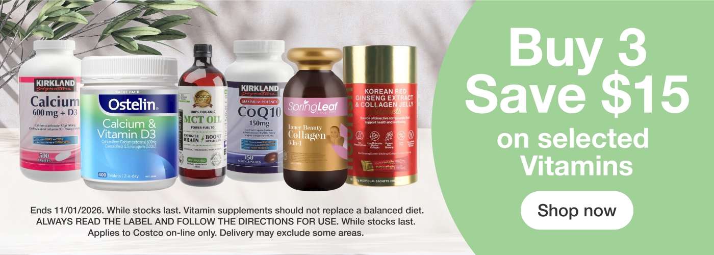 Buy 3 Save $15 on selected Vitamins 