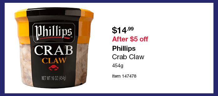 Phillips Crab Claw 454g