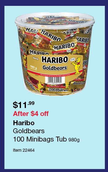 Haribo Goldbears 100 Minibags Tub 980g