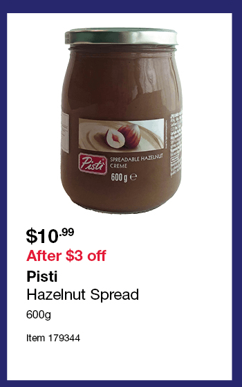 Pisti Hazelnut Spread 600g