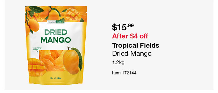 Tropical Fields Dried Mango 1.2kg
