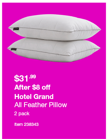 Hotel Grand All Feather Pillow 2 pack