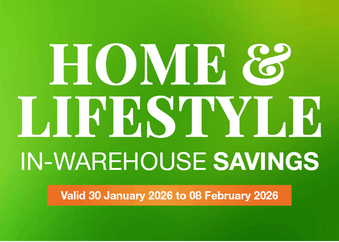 Home and Lifestyle In-warehouse savings | Banner