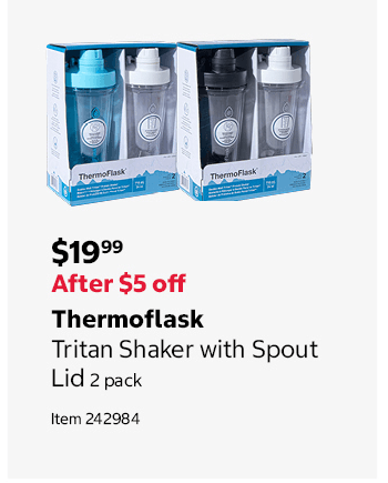 Thermoflask Tritan Shaker with Spout Lid 2 pack