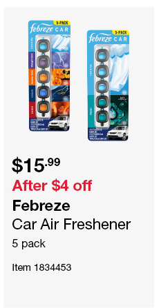 Febreze Car Air Freshener 5 pack