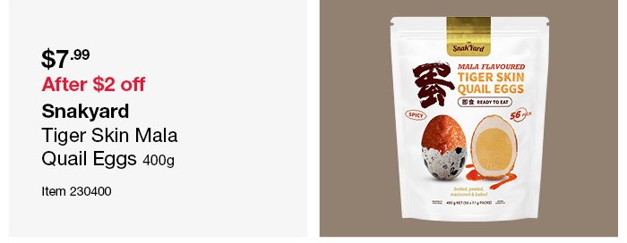 Snakyard Tiger Skin Mala Quail Eggs 400g