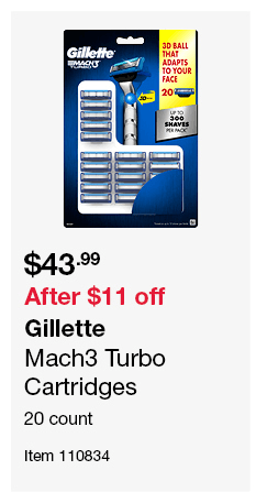 Gillette Mach3 Turbo Cartridges 20 count