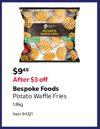 Bespoke Foods Potato Waffle Fries 1.8kg