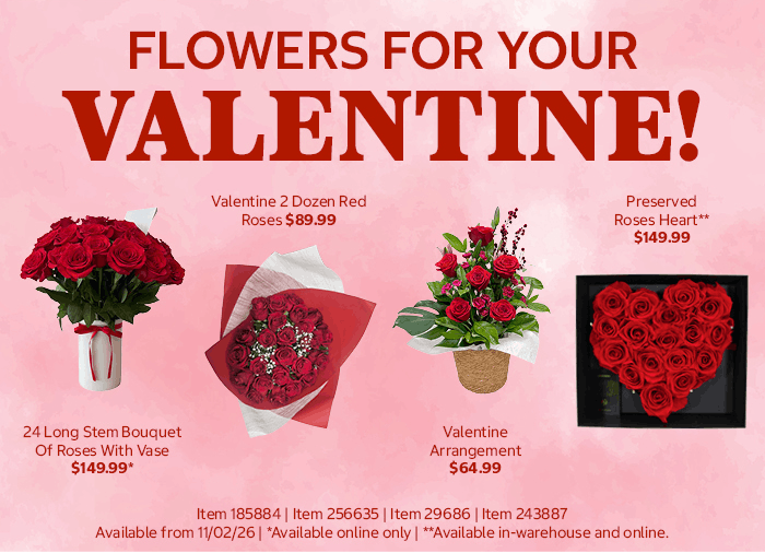 Flowers for your Valentine | Banner