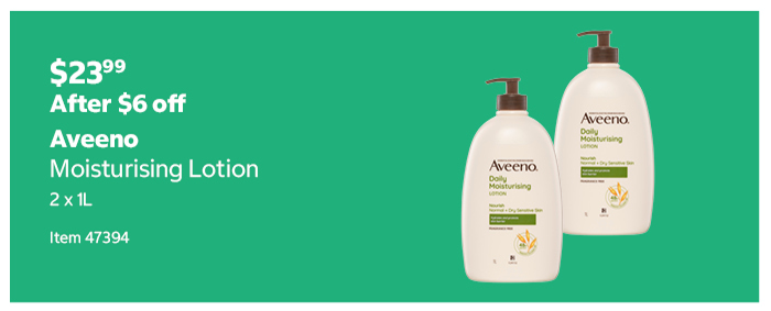 Aveeno Moisturising Lotion 2 x 1L