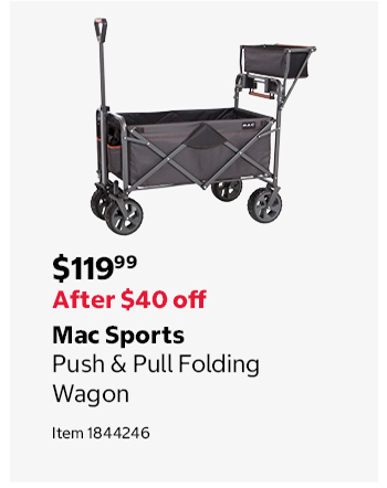 Mac Sports Push & Pull Folding Wagon