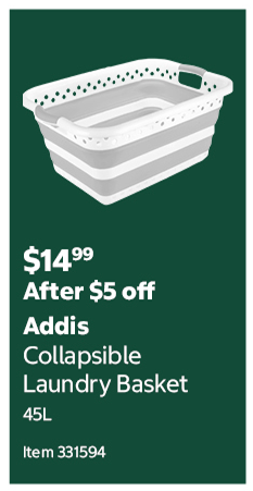 Addis Collapsible Laundry Basket 45L