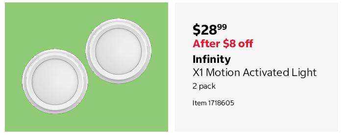 Infinity X1 Motion Activated Light 2 pack