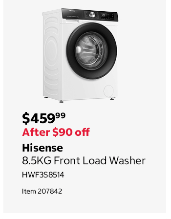 Hisense 8.5KG Front Load Washer HWF3S8514