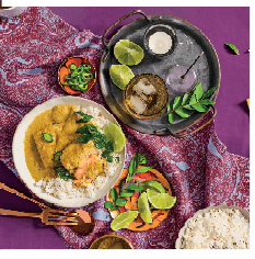 Sri Lankan-style salmon curry (kiri malu)