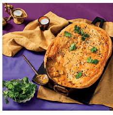 Cambodian chicken curry pie