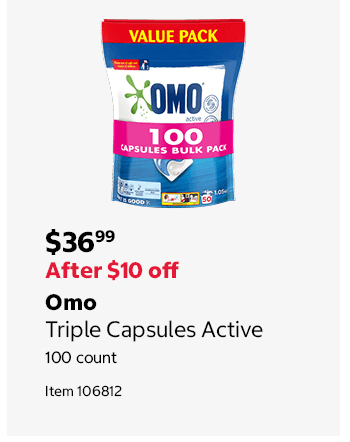 Omo Triple Capsules Active 100 count