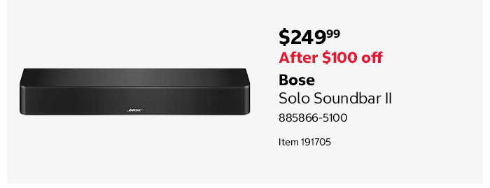 Bose Solo Soundbar II 885866-5100