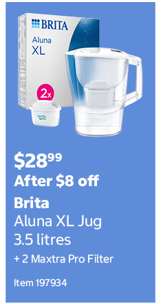 Brita Aluna XL Jug 3.5 litres + 2 Maxtra Pro Filter