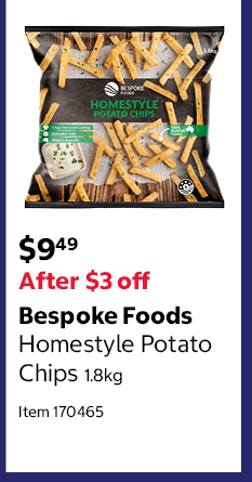 Bespoke Foods Homestyle Potato Chips 1.8kg