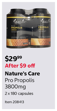 Nature’s Care Pro Propolis 3800mg 2 x 180 capsules