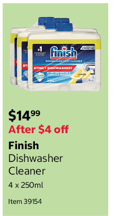 Finish Dishwasher Cleaner 4 x 250ml