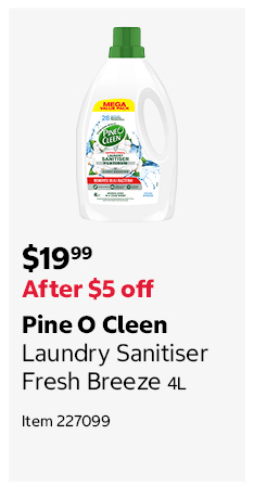 Pine O Cleen Laundry Sanitiser Fresh Breeze 4L