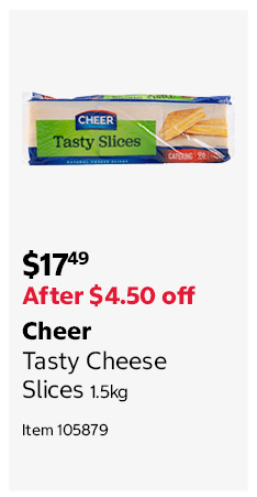 Cheer Tasty Cheese Slices 1.5kg