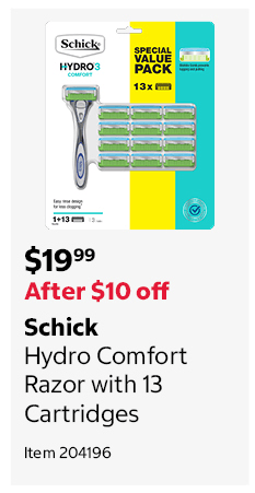 Schick Hydro Comfort Razor with 13 Cartridges