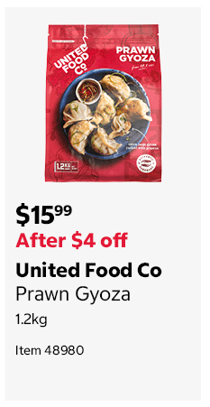 United Food Co Prawn Gyoza 1.2kg