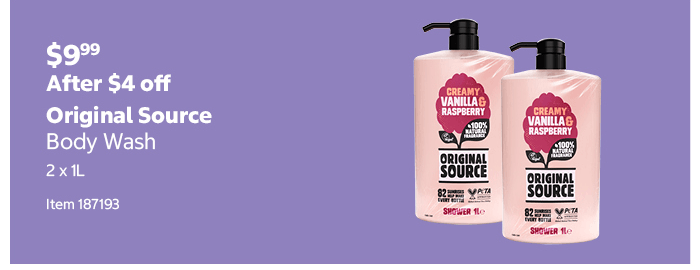 Original Source Body Wash 2 x 1L