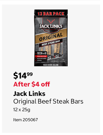 Jack Links Original Beef Steak Bars 12 x 25g
