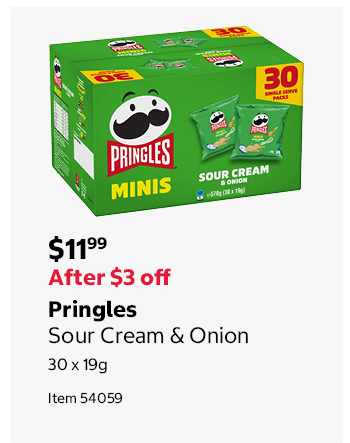 Pringles Sour Cream & Onion 30 x 19g