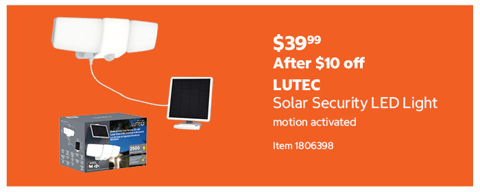 LUTEC Solar Security LED Light motion activated