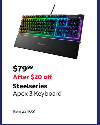 Steelseries Apex 3 Keyboard