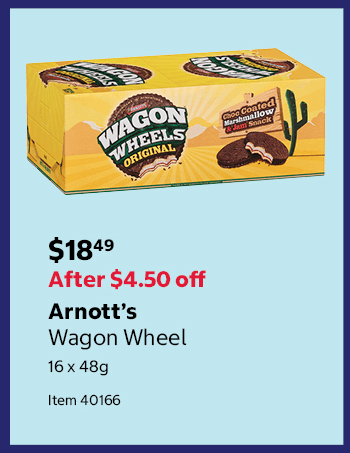 Arnott’s Wagon Wheel 16 x 48g