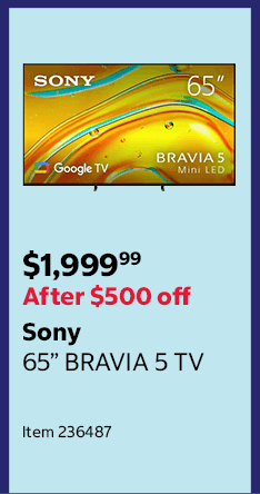 Sony 65” BRAVIA 5 TV