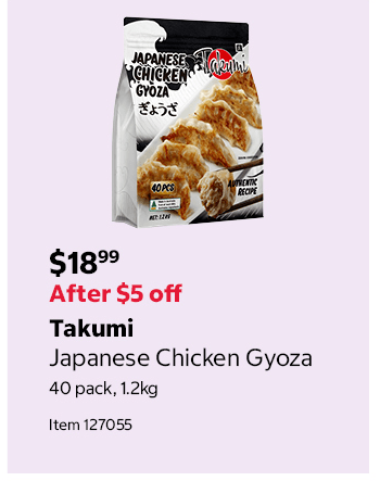 Takumi Japanese Chicken Gyoza 40 pack, 1.2kg