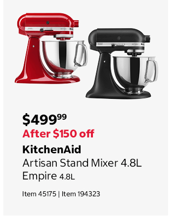 KitchenAid Artisan Stand Mixer 4.8L Empire 4.8L