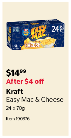 Kraft Easy Mac & Cheese 24 x 70g