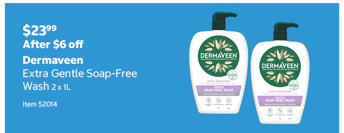 Dermaveen Extra Gentle Soap-Free Wash 2 x 1L