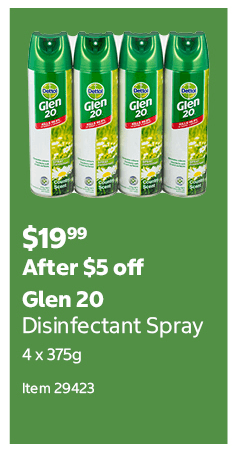 Glen 20 Disinfectant Spray 4 x 375g