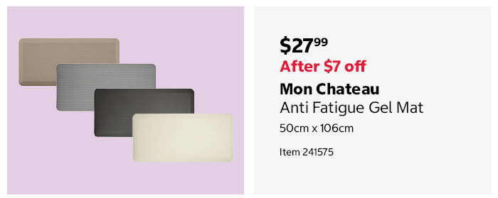 Mon Chateau Anti Fatigue Gel Mat 50cm x 106cm