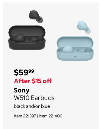 Sony W510 Earbuds black and/or blue