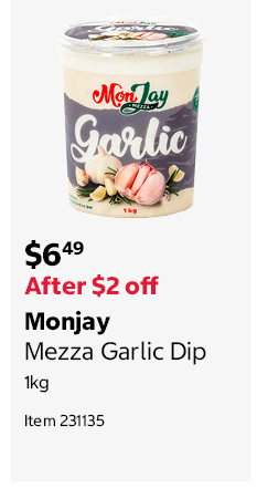 Monjay Mezza Garlic Dip 1kg