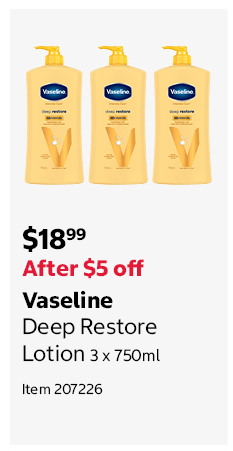 Vaseline Deep Restore Lotion 3 x 750ml