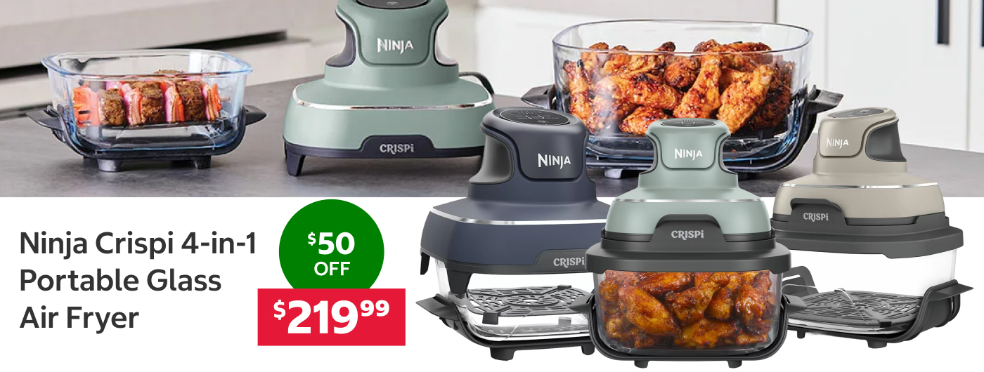 Ninja Crispi 4-in-1 Portable Glass Air Fryer