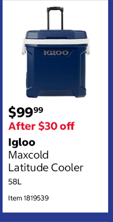 Igloo Maxcold Latitude Cooler 58L Item 1819539