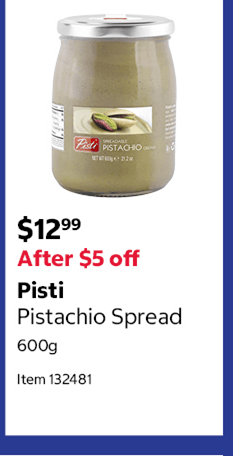 Pisti Pistachio Spread 600g Item 132481